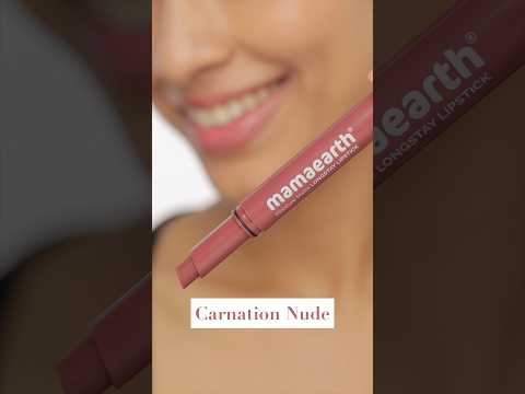 Must-Have Lipstick 💄: Mamaearth Moisture Matte Lipstick Swatches | Nykaa #shorts